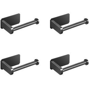 TLILY 4X Self Adhesive Toilet Paper Holder Kitchen Bathroom Adhesive Roll Holder No Drilling for Stick on Wall Brushed Stainless Steel - Black TLILY 4X Self Adhesive Toilet Paper Holder Kitchen Bathroom Adhesive Roll Holder No Drilling for Stick on Wall Brushed Stainless Steel - Black