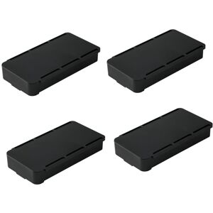 TLILY 4X Under Desk Drawer Organizer Self-Adhesive Invisible Storage Box Stationary Container Miscellaneous Makeup Holder Black TLILY 4X Under Desk Drawer Organizer Self-Adhesive Invisible Storage Box Stationary Container Miscellaneous Makeup Holder Black