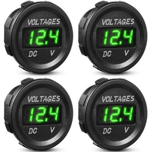 Tlily - 4xDC 12V Car Voltage Display led Display Waterproof Voltmeter Boat Voltage Display Monitor Digital Plate Voltmeter-Green Tlily - 4xDC 12V Car Voltage Display led Display Waterproof Voltmeter Boat Voltage Display Monitor Digital Plate Voltmeter-Green