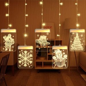 AOUGO 5 in 1 3D Curtain Lights, usb String Fairy Lights, Indoor and Outdoor Decoration for Party Garden Wedding Patio AOUGO 5 in 1 3D Curtain Lights, usb String Fairy Lights, Indoor and Outdoor Decoration for Party Garden Wedding Patio