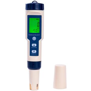 Tonchean - 5 in 1 Electronic ph Meter with tds ec Salinity Temperature ph Tester Multi-parameter Waterproof IP67 High Precision Water ph Meter Tonchean - 5 in 1 Electronic ph Meter with tds ec Salinity Temperature ph Tester Multi-parameter Waterproof IP67 High Precision Water ph Meter
