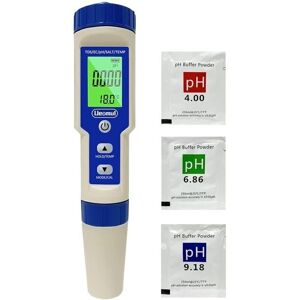 WOIYIC 5 in 1 pH Meter with Salinity Temperature TDS EC High Accuracy Multifunctional Waterproof Tester Automatic Temperature Compensation Self-Calibration WOIYIC 5 in 1 pH Meter with Salinity Temperature TDS EC High Accuracy Multifunctional Waterproof Tester Automatic Temperature Compensation Self-Calibration
