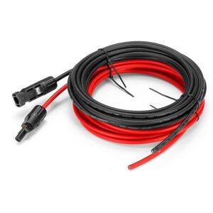 Tinor - 5 Meters 12 awg Solar Panel Extension Cable with MC4 Female and Male Connectors Adapter Kit (5m Red + 5m Black) Tinor - 5 Meters 12 awg Solar Panel Extension Cable with MC4 Female and Male Connectors Adapter Kit (5m Red + 5m Black)