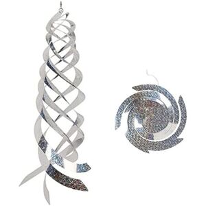 Aougo - Set of 5 anti-pigeon repellent spiral bird scarer, reflective hanging pigeon repellent for protecting garden, balcony, yard, farm Aougo - Set of 5 anti-pigeon repellent spiral bird scarer, reflective hanging pigeon repellent for protecting garden, balcony, yard, farm