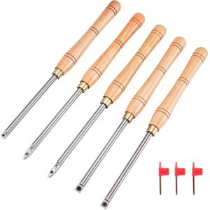 Longziming - 5 Pcs Carbide Turning Tools, Carbide Wood Turning, Indexable Carbide, Turning Tool Holder for Cutting V-Grooves/Making Curves and Coves Longziming - 5 Pcs Carbide Turning Tools, Carbide Wood Turning, Indexable Carbide, Turning Tool Holder for Cutting V-Grooves/Making Curves and Coves