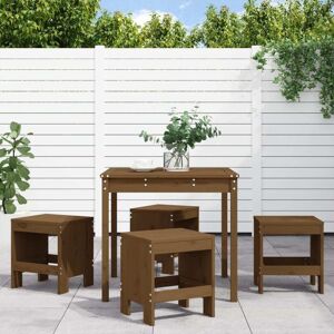 5 Piece Garden Dining Set Honey Brown Solid Wood Pine Vidaxl 5 Piece Garden Dining Set Honey Brown Solid Wood Pine Vidaxl