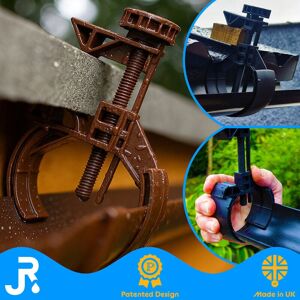 Unbranded 10 x Brown Mini Gutter Guttering Shed Bracket Clamp Adjustable - No Tools Required Unbranded 10 x Brown Mini Gutter Guttering Shed Bracket Clamp Adjustable - No Tools Required