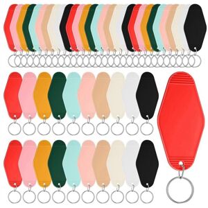 TLILY 50 Pcs Motel Keychain Blank Hotel Sublimation Vintage Bulk for DIY Crafts Ornament TLILY 50 Pcs Motel Keychain Blank Hotel Sublimation Vintage Bulk for DIY Crafts Ornament
