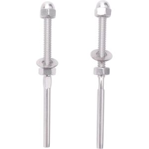 TLILY 50 Pcs Stainless Steel Handrail Railing Cable Tensioner Threaded Stud End Fitting For 1/8 Inch Wire (50 Pack) TLILY 50 Pcs Stainless Steel Handrail Railing Cable Tensioner Threaded Stud End Fitting For 1/8 Inch Wire (50 Pack)