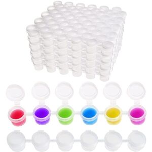 TLILY 50 Strips Paint Pots Strips,300 2Ml/0.07 Oz Empty Cup with Lids, for Classrooms Paintings Art Festivals TLILY 50 Strips Paint Pots Strips,300 2Ml/0.07 Oz Empty Cup with Lids, for Classrooms Paintings Art Festivals