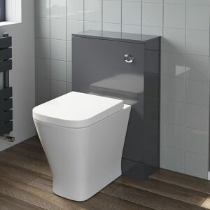 ARTIS 500mm Bathroom Toilet Soft Close Seat Back To Wall Cistern Furniture Unit Grey ARTIS 500mm Bathroom Toilet Soft Close Seat Back To Wall Cistern Furniture Unit Grey