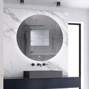 Biubiubath - 900x900mm Round led Bathroom Mirror with 3 Colors,Adjustable Brightness,Anti-fog,Memory Function Biubiubath - 900x900mm Round led Bathroom Mirror with 3 Colors,Adjustable Brightness,Anti-fog,Memory Function