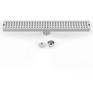 BEIJIYI 50cm Shower Drain, Stainless Steel Shower Drain, Floor Drain for Tiled Bathroom, with Deodorizer and Hair Filter BEIJIYI 50cm Shower Drain, Stainless Steel Shower Drain, Floor Drain for Tiled Bathroom, with Deodorizer and Hair Filter