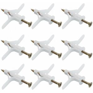 Cyslmuk - 50pcs Plasterboard Anchors Sets Plastic Expansion Pipe Aircraft Self Drilling Expansion Tube Anchors Used for Most Lightweight Walls Cyslmuk - 50pcs Plasterboard Anchors Sets Plastic Expansion Pipe Aircraft Self Drilling Expansion Tube Anchors Used for Most Lightweight Walls