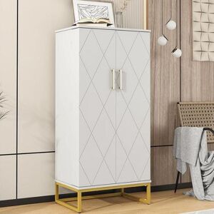TLILY 51" Pantry Cupboard with Doors & Adjustable Shelves, Freestanding Storage Cabinet White for Kitchen, Living Room and Dinning Room TLILY 51" Pantry Cupboard with Doors & Adjustable Shelves, Freestanding Storage Cabinet White for Kitchen, Living Room and Dinning Room