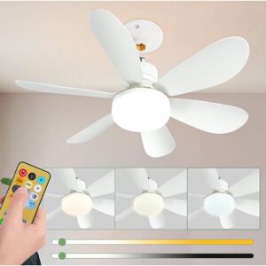 COOCHEER 52cm Quiet Ceiling Fan with Light and Remote Control, 40W Ceiling Fan Lamp with E27 Socket, Dimmable led Ceiling Fan for Bedroom, Living Room, 3 COOCHEER 52cm Quiet Ceiling Fan with Light and Remote Control, 40W Ceiling Fan Lamp with E27 Socket, Dimmable led Ceiling Fan for Bedroom, Living Room, 3
