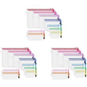 TLILY 54 Pack 8 Sizes Zipper Mesh Pouch, Waterproof Zipper File Bags Document Pouch Multipurpose Travel Bags (9 Colors) TLILY 54 Pack 8 Sizes Zipper Mesh Pouch, Waterproof Zipper File Bags Document Pouch Multipurpose Travel Bags (9 Colors)
