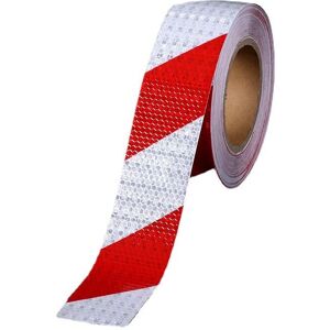Cyslmuk - 5cm x 25m Red and White Warning Tape Self-Adhesive Reflective Tape Traffic Warning Night Reflective Sticker Car Floor Marking Cyslmuk - 5cm x 25m Red and White Warning Tape Self-Adhesive Reflective Tape Traffic Warning Night Reflective Sticker Car Floor Marking