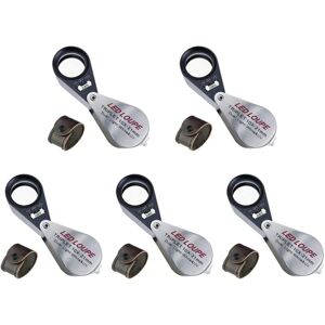 Tlily - 5pcs 10X Magnification Jeweler Loupe Triplet Lens Magnifier with 6 led uv Light 21mm for Gems, Jewelry, Coins, Stamps Tlily - 5pcs 10X Magnification Jeweler Loupe Triplet Lens Magnifier with 6 led uv Light 21mm for Gems, Jewelry, Coins, Stamps