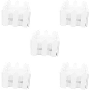 Tlily - 5Pcs Containers Mini Pots Plastic White Tiny Plant Holder Floral Arrangement Foam Tlily - 5Pcs Containers Mini Pots Plastic White Tiny Plant Holder Floral Arrangement Foam