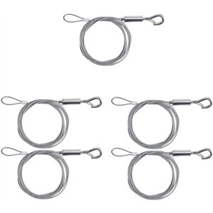 Tlily - 5Pcs Picture Hanging Wire Kit, 2M x Φ1.5mm Stainless Steel With Adjustable Hook and Rail Moulding Tlily - 5Pcs Picture Hanging Wire Kit, 2M x Φ1.5mm Stainless Steel With Adjustable Hook and Rail Moulding