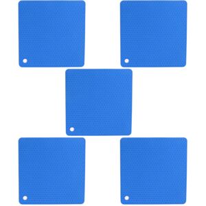 GROOFOO 5pcs Silicone Pot Holders Mat Heat Resistant Anti Slip Square Honeycomb Trivet Mat Hot Pads for Kitchen Counter Blue GROOFOO 5pcs Silicone Pot Holders Mat Heat Resistant Anti Slip Square Honeycomb Trivet Mat Hot Pads for Kitchen Counter Blue