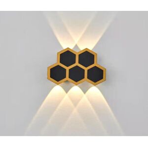 IKODM 5W led Outdoor Wall Lights, Black and Gold, Waterproof, Up and Down Lighting, Warm White IKODM 5W led Outdoor Wall Lights, Black and Gold, Waterproof, Up and Down Lighting, Warm White