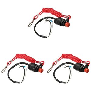 Tlily - Boat Motor Emergency Kill Stop Switch for Yamaha /Tohatsu Outboard Stop Kill Switch Cut off Switches With Safety Tether Lanyard X3 I374547 Tlily - Boat Motor Emergency Kill Stop Switch for Yamaha /Tohatsu Outboard Stop Kill Switch Cut off Switches With Safety Tether Lanyard X3 I374547