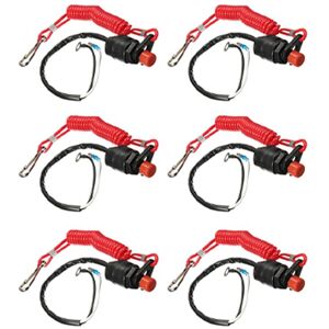 Tlily - 6X Boat Motor Emergency Kill Stop Switch for Yamaha Outboard Stop Kill Switch Cut Off Switches with Tether Lanyard Tlily - 6X Boat Motor Emergency Kill Stop Switch for Yamaha Outboard Stop Kill Switch Cut Off Switches with Tether Lanyard