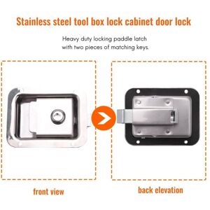 Tlily - 5X Paddle Latch with Lock and Key for Travel Trailer rv Door Stainless Steel Heavy Duty Flush Mount Handle Tlily - 5X Paddle Latch with Lock and Key for Travel Trailer rv Door Stainless Steel Heavy Duty Flush Mount Handle
