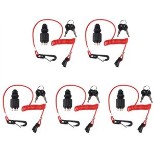 TLILY 5X Set of Locks Lanyard Safety Key Ignition Switch for 1996 Up Evinrude 5005801 TLILY 5X Set of Locks Lanyard Safety Key Ignition Switch for 1996 Up Evinrude 5005801
