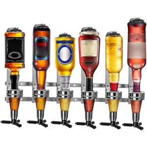 6 Bottle Optics for Home Bar Wall Mounted 6 x 30ml Bar Butler Drinks Stand for Spirits Aluminum Alloy Optic Spirit Barware Set for Home Pub Kitchen 6 Bottle Optics for Home Bar Wall Mounted 6 x 30ml Bar Butler Drinks Stand for Spirits Aluminum Alloy Optic Spirit Barware Set for Home Pub Kitchen