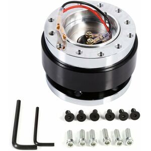 Rose - 6 Hole Quick Release Car Steering Wheel Hub (Black) 1pcs Rose - 6 Hole Quick Release Car Steering Wheel Hub (Black) 1pcs