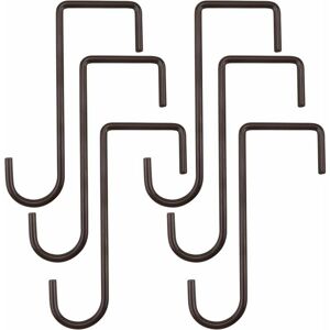 DEWDAT 6 Pack 2 x 6 in. Fence Hooks Patio Hooks Brown Powder Coated Steel Hangers Can be easily used for vinyl fences, indoor and outdoor hanging lights, DEWDAT 6 Pack 2 x 6 in. Fence Hooks Patio Hooks Brown Powder Coated Steel Hangers Can be easily used for vinyl fences, indoor and outdoor hanging lights,