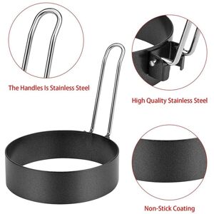 Tlily - 6 Pack Egg Ring, Stainless Steel Round Egg Non-Stick Frying Egg Maker Tlily - 6 Pack Egg Ring, Stainless Steel Round Egg Non-Stick Frying Egg Maker