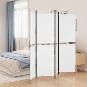 4-Panel Room Divider White 200x180 cm Fabric Vidaxl 4-Panel Room Divider White 200x180 cm Fabric Vidaxl