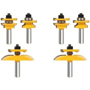 Tlily - 6 Pcs 1/2 Inch Shank Rail & Blade Cutter Panel Cabinet Router Bits Set Milling Cutter Power Tools Door Knife Wood Cutter Tlily - 6 Pcs 1/2 Inch Shank Rail & Blade Cutter Panel Cabinet Router Bits Set Milling Cutter Power Tools Door Knife Wood Cutter