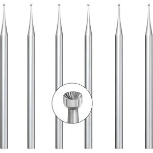 TLILY 6 Pcs 1mm Round Cup Burr - 3/32inch Shank Wire Rounder Bits Jewelry Burs for Lapidary Making TLILY 6 Pcs 1mm Round Cup Burr - 3/32inch Shank Wire Rounder Bits Jewelry Burs for Lapidary Making