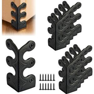 Cyslmuk - 12 Pcs Metal Baseboard Corner Protectors, Vintage Metal Corner Guards with 72 Pcs Screws, for Cabinets, Boxes, Furniture, Shelves and Tables Cyslmuk - 12 Pcs Metal Baseboard Corner Protectors, Vintage Metal Corner Guards with 72 Pcs Screws, for Cabinets, Boxes, Furniture, Shelves and Tables