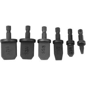 TLILY 6 Pcs Swaging Tool Drill Bit Set Multifunction Copper Pipe Flaring Portable Bearing Steel Expander TLILY 6 Pcs Swaging Tool Drill Bit Set Multifunction Copper Pipe Flaring Portable Bearing Steel Expander
