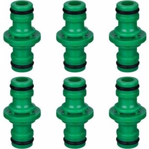 Gotrays - 6 Pieces Double Male Hose Connector Pipe Fittings for Joining Garden Hose Tube (Green) Gotrays - 6 Pieces Double Male Hose Connector Pipe Fittings for Joining Garden Hose Tube (Green)