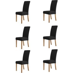 CYSLMUK 6pcs Black Chair Cover Elastic Dining Chair Cover Chair Protector Slipcover CYSLMUK 6pcs Black Chair Cover Elastic Dining Chair Cover Chair Protector Slipcover