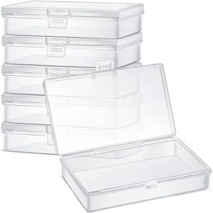 Linghhang - 6 Pieces) Mini Clear Plastic Bead Storage Container Boxes for Collecting Small Items, Beads, Jewelry, Business Cards, Crafts (5.2 x 3 x Linghhang - 6 Pieces) Mini Clear Plastic Bead Storage Container Boxes for Collecting Small Items, Beads, Jewelry, Business Cards, Crafts (5.2 x 3 x