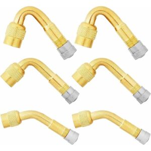 TRIMEC 6 Pièces Pneu Valve Rallonge, 45Ḟ, 90Ḟ, 135Ḟ Extension Valve Pneu Valve de Adaptateur Raccord Prolongateur Coude, Embout de Gonflage Coudé pour TRIMEC 6 Pièces Pneu Valve Rallonge, 45Ḟ, 90Ḟ, 135Ḟ Extension Valve Pneu Valve de Adaptateur Raccord Prolongateur Coude, Embout de Gonflage Coudé pour