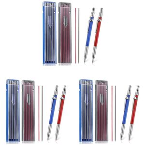 TLILY 6 Pieces Welders Pencil with 72 2mm Mechanical Pencil Refills Built-in Sharpener Carpenter Pencils TLILY 6 Pieces Welders Pencil with 72 2mm Mechanical Pencil Refills Built-in Sharpener Carpenter Pencils