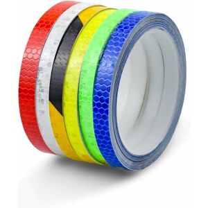 HOOPZI 6 Rolls Self-Adhesive Reflective Tape, Bicycle Reflective Tape Motorcycle Safety Warning Tape Safety Marking Tape, 1cm x 8m, Yellow, Blue, Red, HOOPZI 6 Rolls Self-Adhesive Reflective Tape, Bicycle Reflective Tape Motorcycle Safety Warning Tape Safety Marking Tape, 1cm x 8m, Yellow, Blue, Red,