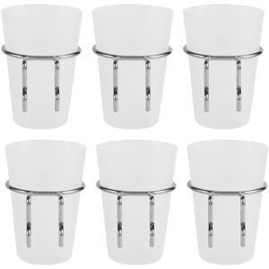 Tlily - 6 Sets Pegboard Bins with Rings Style Hooks Cups Cup Holder Accessories Transparent Tlily - 6 Sets Pegboard Bins with Rings Style Hooks Cups Cup Holder Accessories Transparent