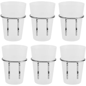 Tlily - 6 Sets Pegboard Bins with Rings Style Hooks Cups Cup Holder Accessories Transparent Tlily - 6 Sets Pegboard Bins with Rings Style Hooks Cups Cup Holder Accessories Transparent