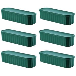 TLILY 6 Storage Case Drawer Organizers with Cover for Handkerchiefs Socks Underwear Box Wardrobe Dormitory Green TLILY 6 Storage Case Drawer Organizers with Cover for Handkerchiefs Socks Underwear Box Wardrobe Dormitory Green