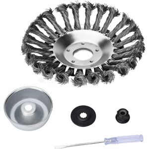 GOTRAYS 6'' Weed Brush Head for Brush Cutter Lawn Tools, 150x25.4mm Round Weed Brush with Solid Steel Wire Wheel for Garden Agriculture (6 Inch Accessories GOTRAYS 6'' Weed Brush Head for Brush Cutter Lawn Tools, 150x25.4mm Round Weed Brush with Solid Steel Wire Wheel for Garden Agriculture (6 Inch Accessories